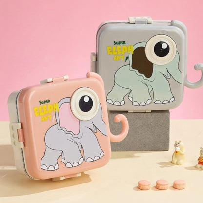 Cartoon Bento Lunch Box with Stainless Steel Tray