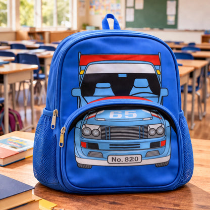 Car Print School Backpack