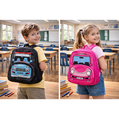 Car Print School Backpack