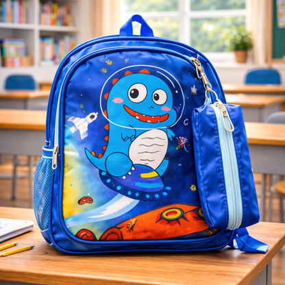 Cartoon School Backpack with Pencil Pouch