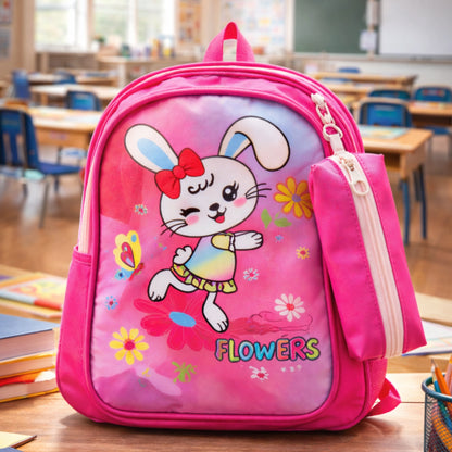Cartoon School Backpack with Pencil Pouch