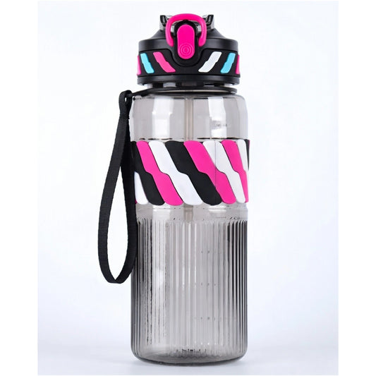 Designer Kids Water Bottle with Straw & Strap