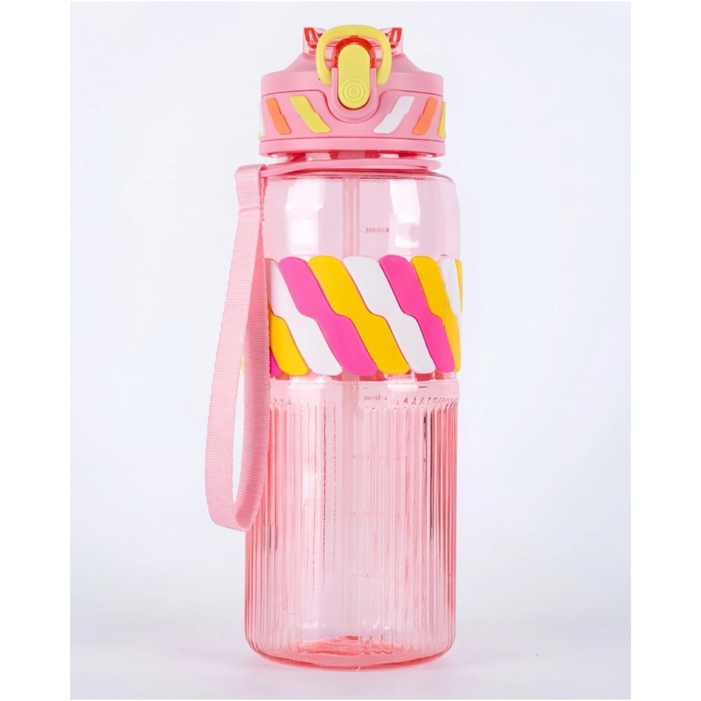 Designer Kids Water Bottle with Straw & Strap