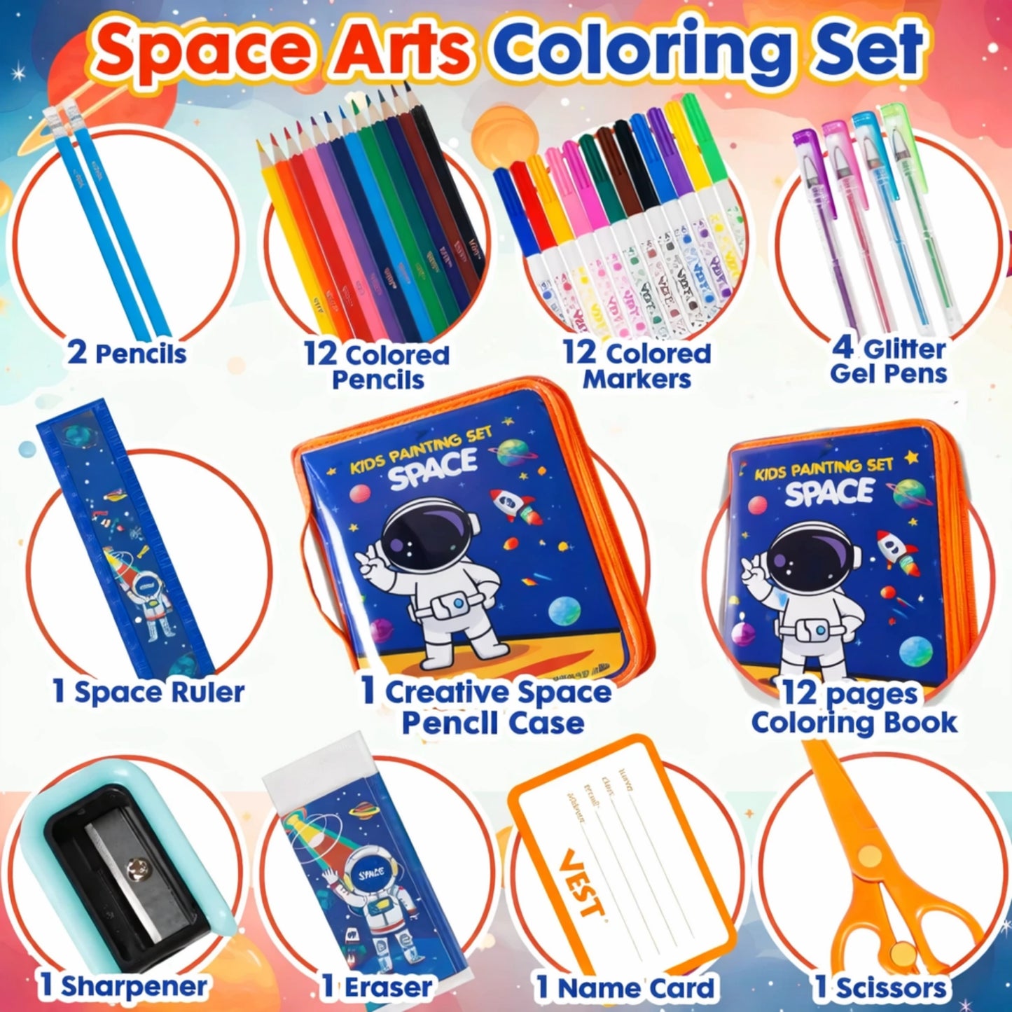 Painting Set Space Theme