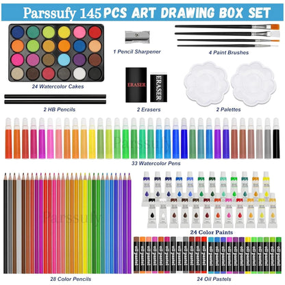 Art Drawing Kit in Aluminum Case