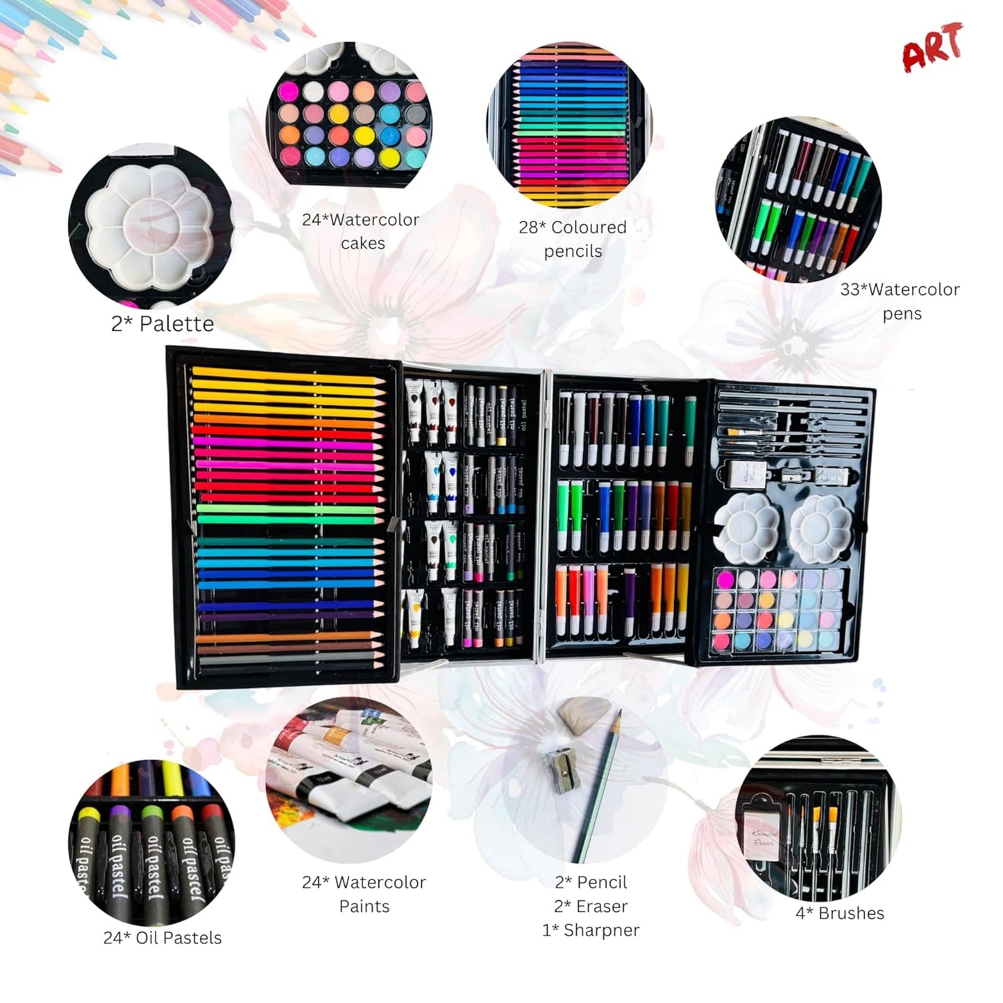 Art Drawing Kit in Aluminum Case