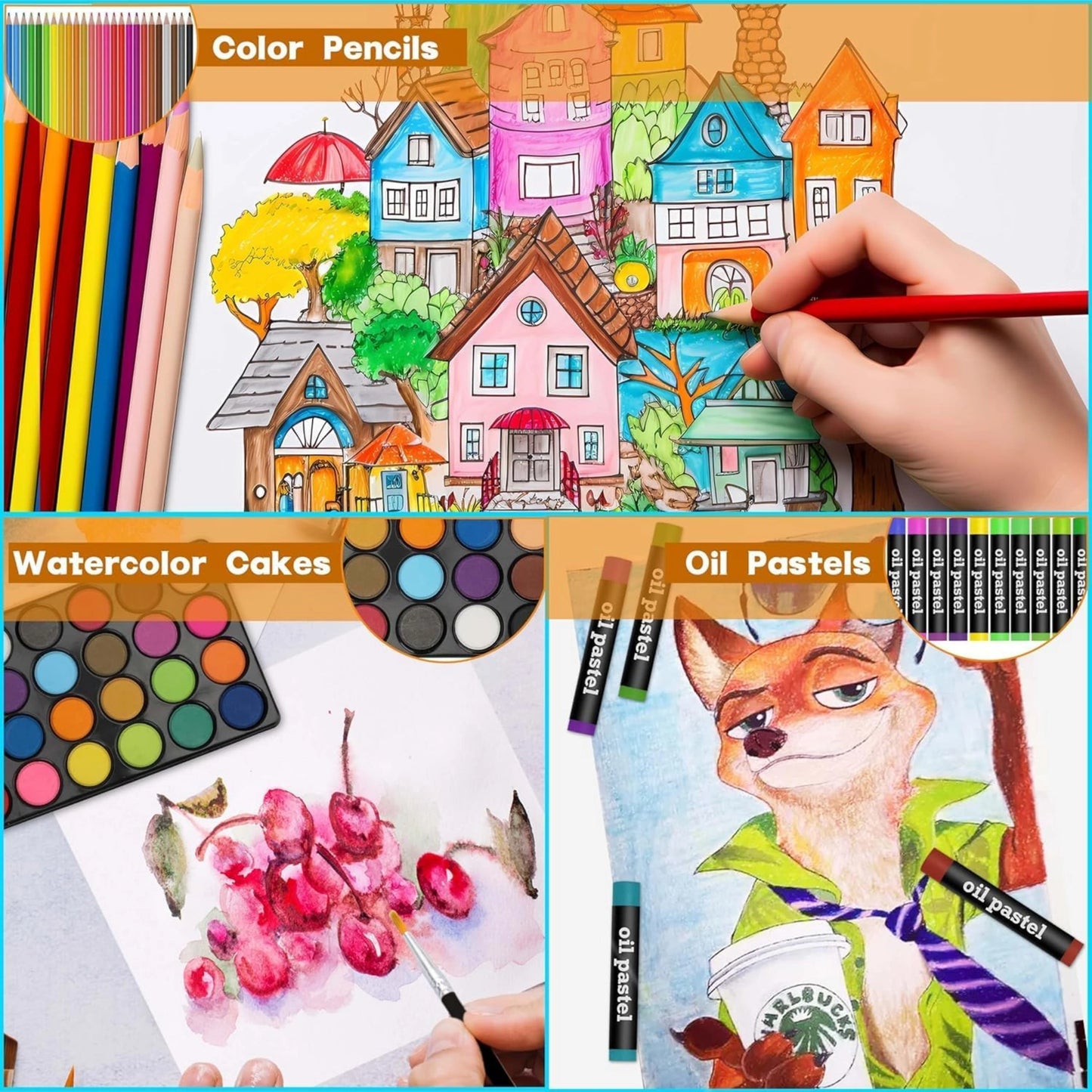 Art Drawing Kit in Aluminum Case