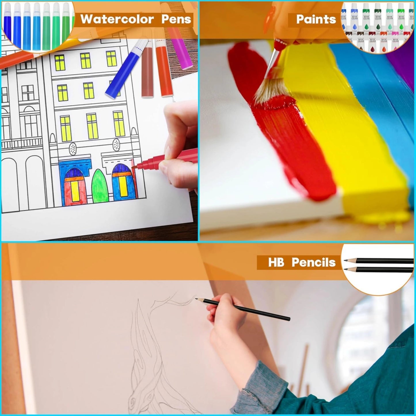 Art Drawing Kit in Aluminum Case