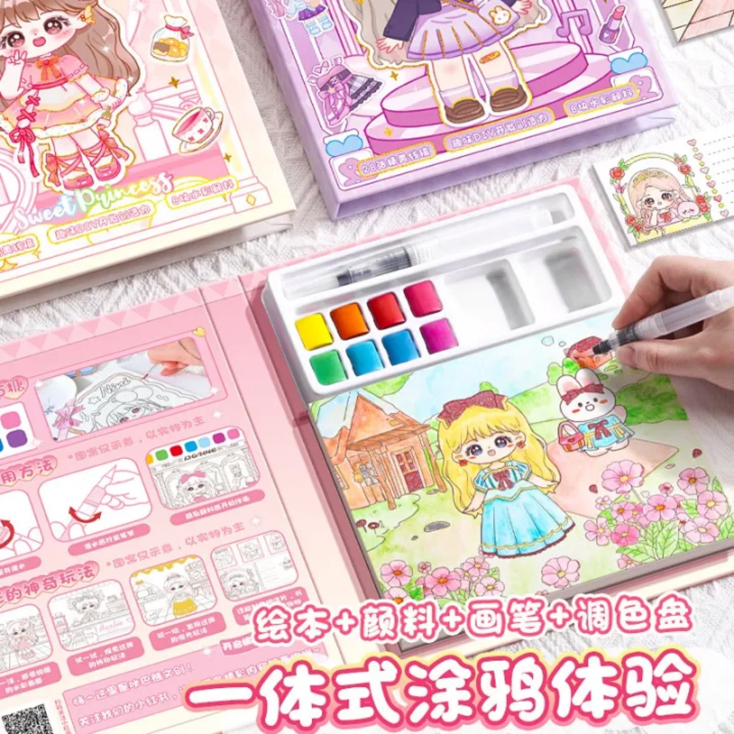 Magic Water Coloring Book Kit