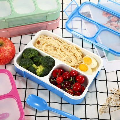 4 Compartment And 3 Compartment Leakproof Bento Lunch Box with Spoon