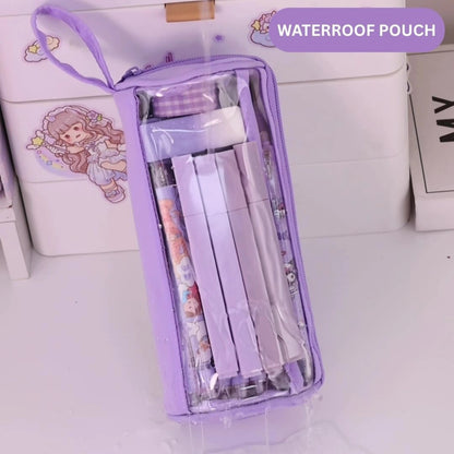 Multi-Compartment Transparent Pencil Case