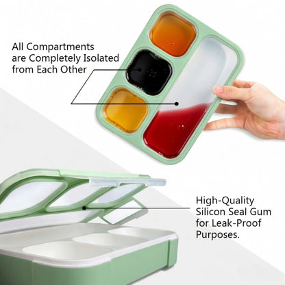 4 Compartment And 3 Compartment Leakproof Bento Lunch Box with Spoon