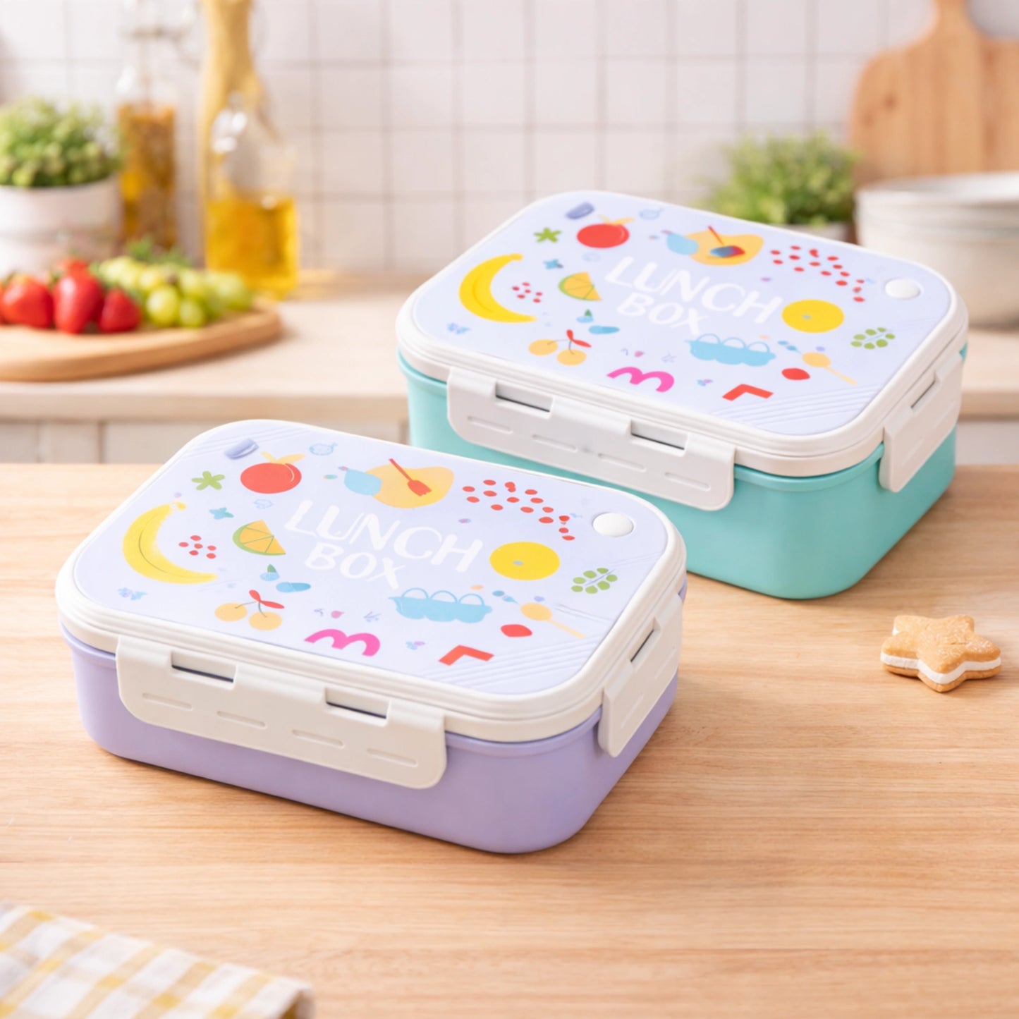 Stainless Steel Lunch Box with 3 Compartments
