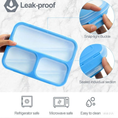 4 Compartment And 3 Compartment Leakproof Bento Lunch Box with Spoon