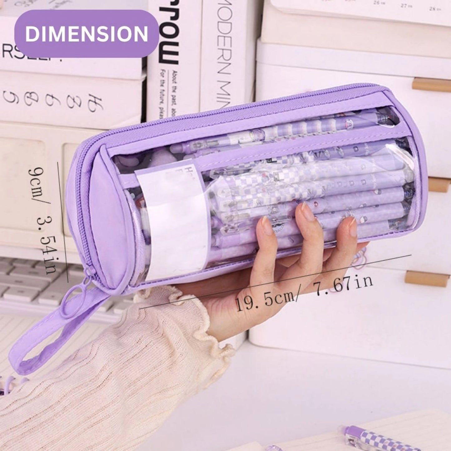 Multi-Compartment Transparent Pencil Case