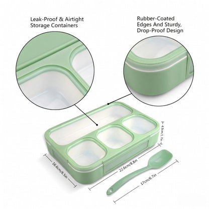4 Compartment And 3 Compartment Leakproof Bento Lunch Box with Spoon