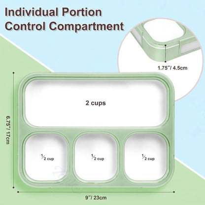 4 Compartment And 3 Compartment Leakproof Bento Lunch Box with Spoon