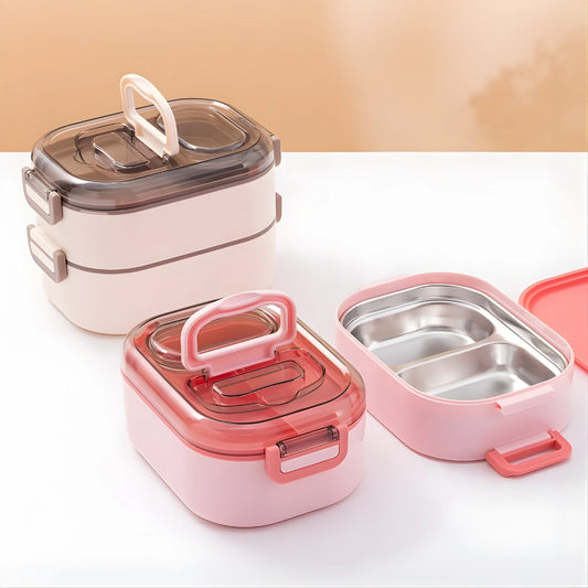 Two Layer Stainless Steel Bento Lunch Box