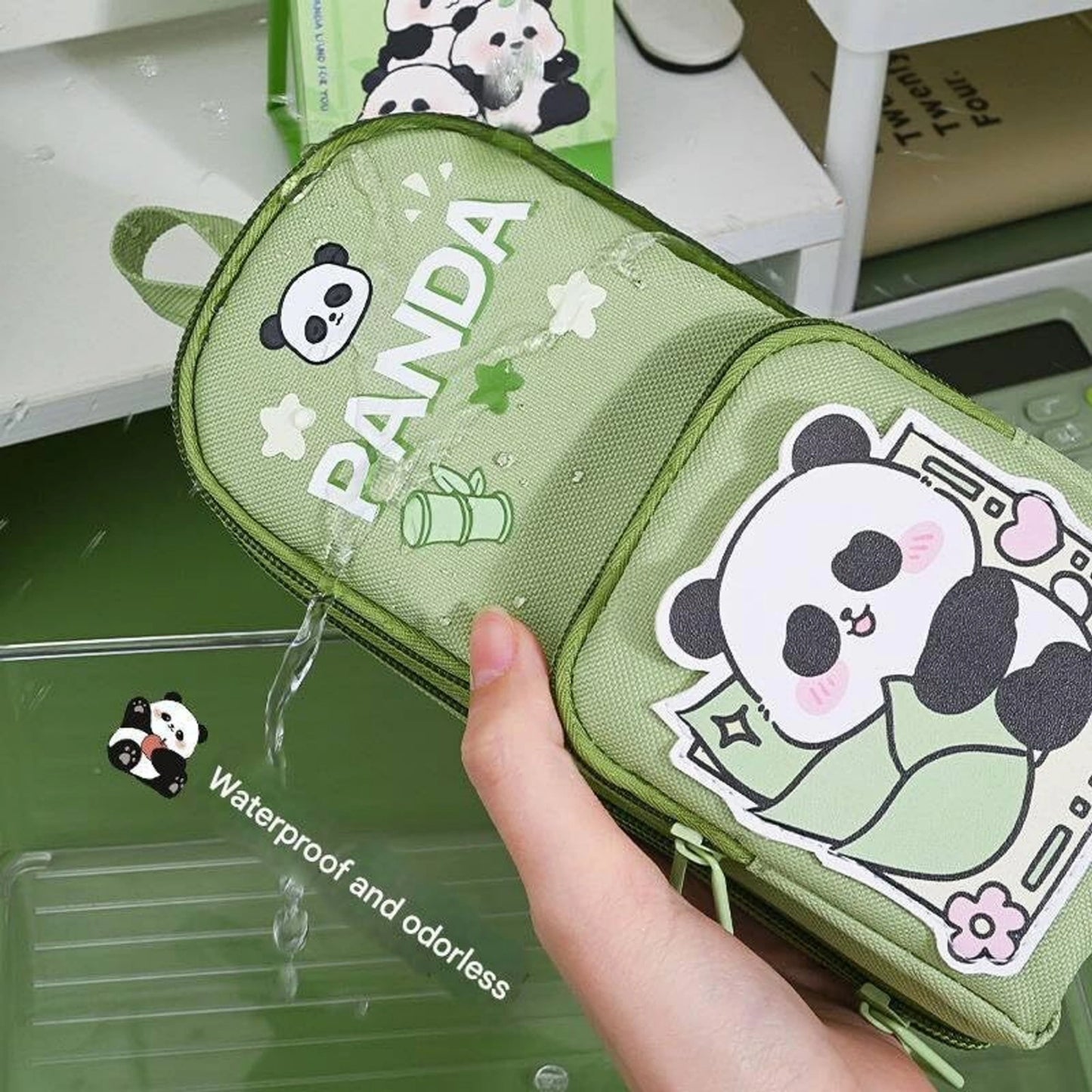 Panda Large Capacity Pencil Pouch Organizer