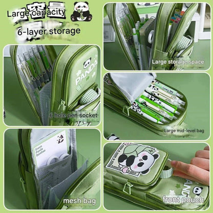 Panda Large Capacity Pencil Pouch Organizer