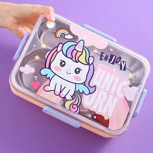 Stainless Steel Bento Lunch Box with Spoon & Chopsticks