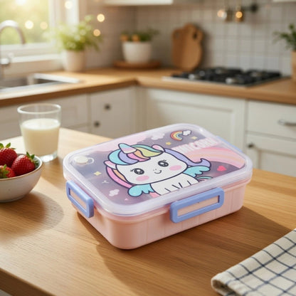 Stainless Steel Bento Lunch Box with Spoon & Chopsticks