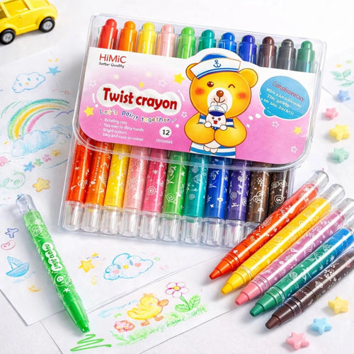 12 Color Twist Crayons Set