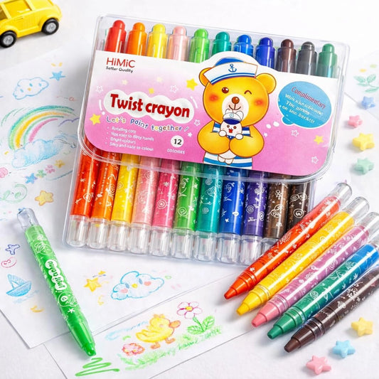 12 Color Twist Crayons Set