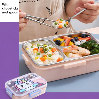 Stainless Steel Bento Lunch Box with Spoon & Chopsticks