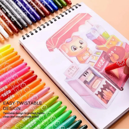 12 Color Twist Crayons Set