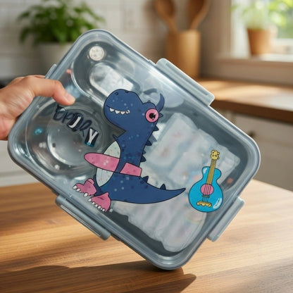 Stainless Steel Bento Lunch Box with Spoon & Chopsticks