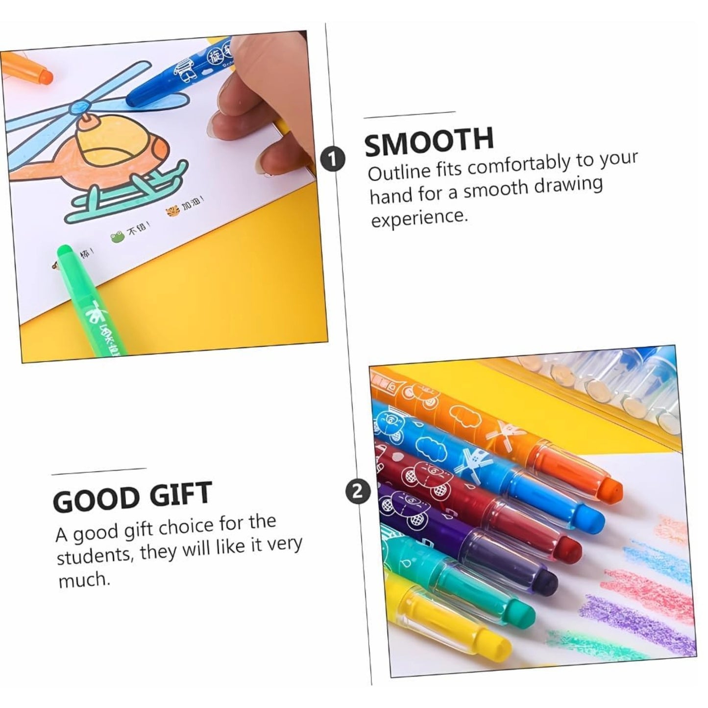 12 Color Twist Crayons Set