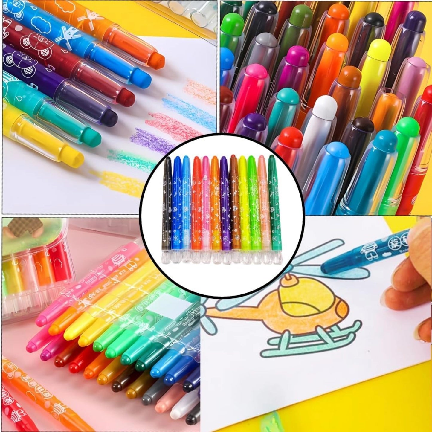 12 Color Twist Crayons Set