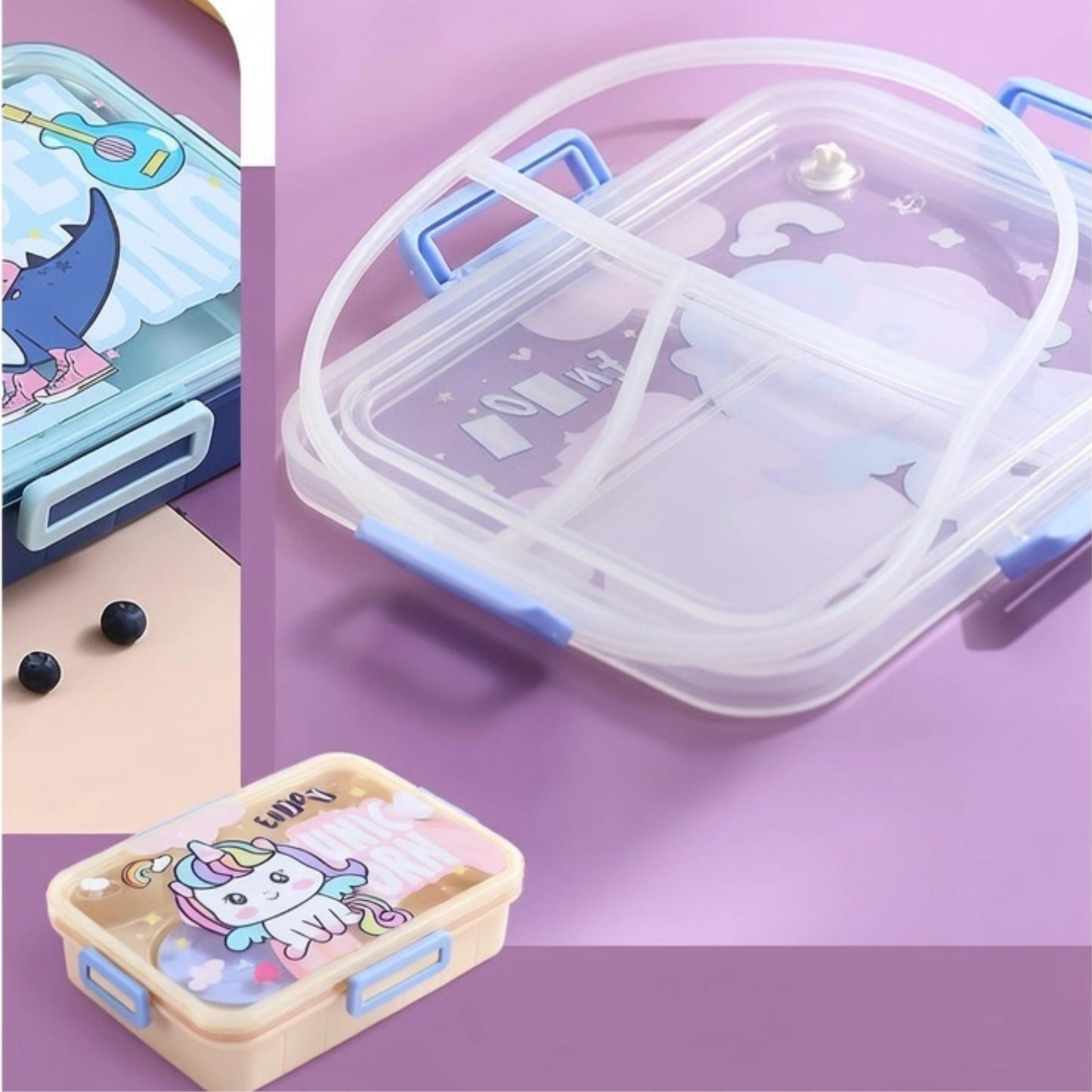 Stainless Steel Bento Lunch Box with Spoon & Chopsticks