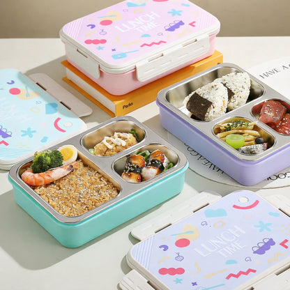 Stainless Steel Lunch Box with 3 Compartments