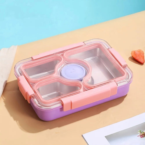 Stainless Steel Bento Lunch Box with Sauce Cup