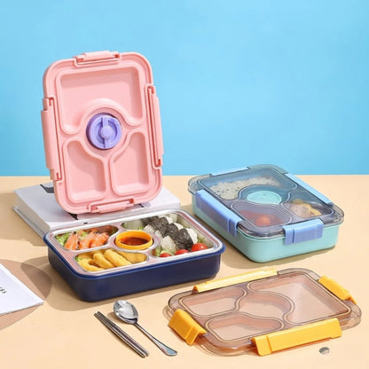 Stainless Steel Bento Lunch Box with Sauce Cup